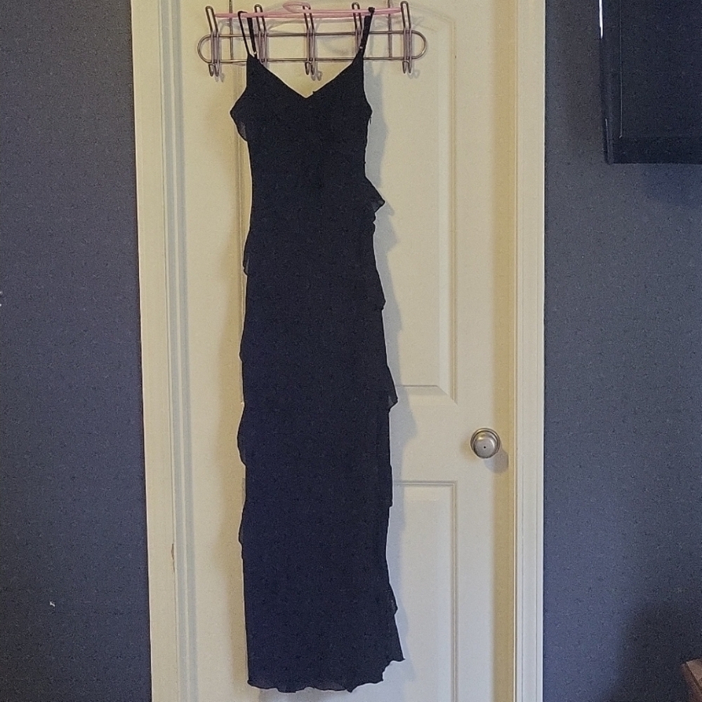Petal & Pup Ciao Ruffle Maxi Dress In Black S NWT - Picture 11 of 12